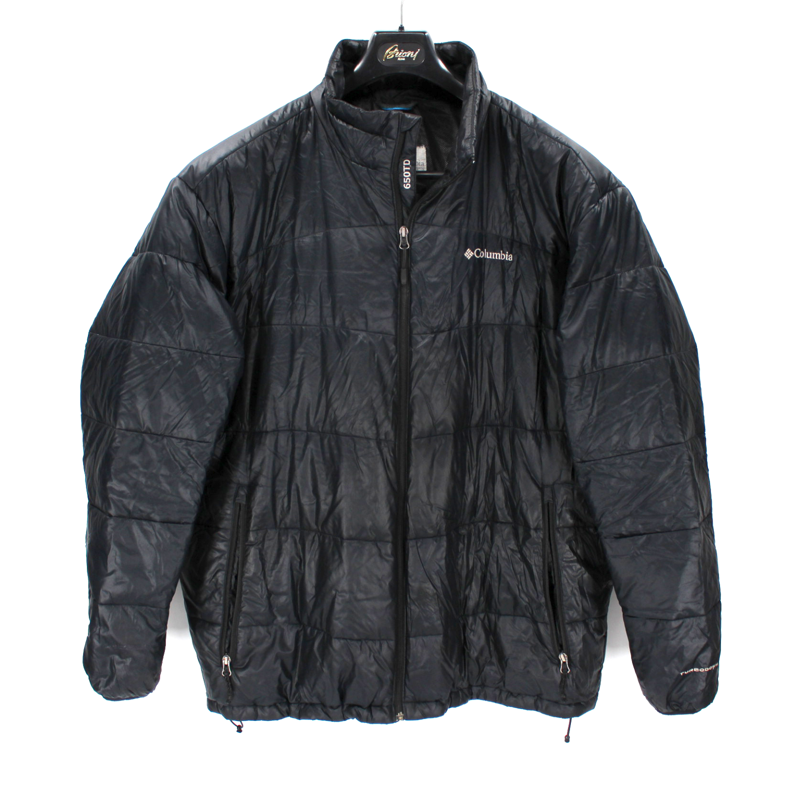 Columbia Omni Heat Turbodown 650td Black Insulated Zip-Up Puffer Jacket Xxl 2xl